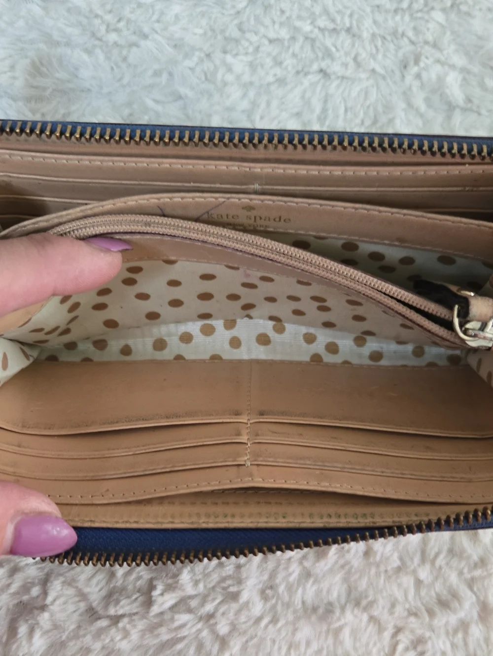 Kate Spade New York Blue Zip-Around Wallet